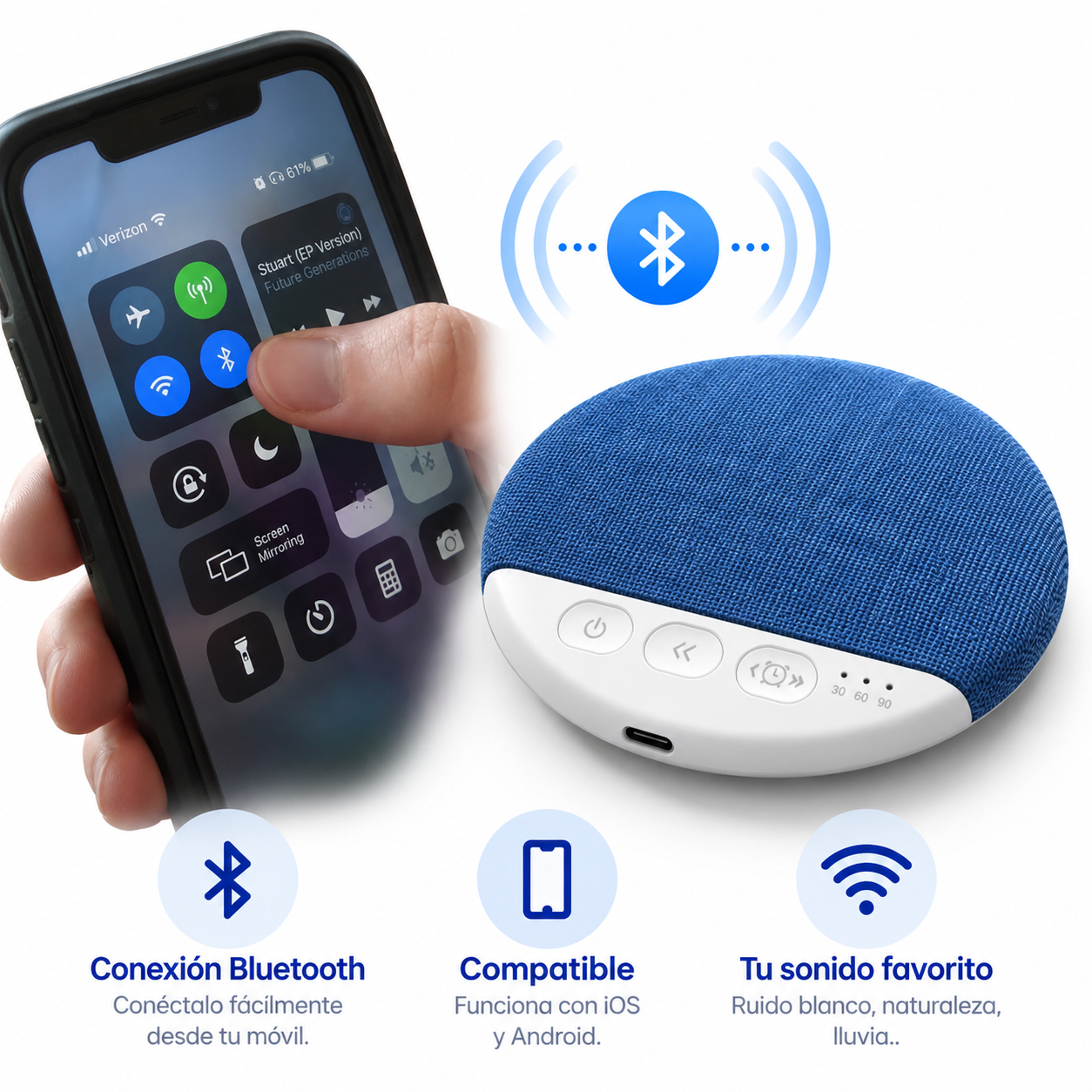 Altavoz de Almohada para Dormir Mejor.